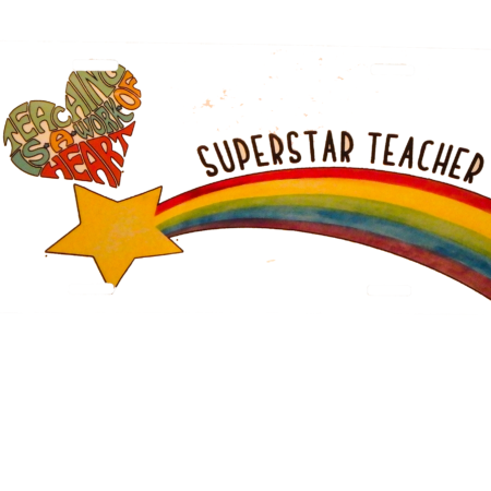 Superstar Teacher License Tag