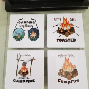 Ceramic Coasters<br> for the camper
