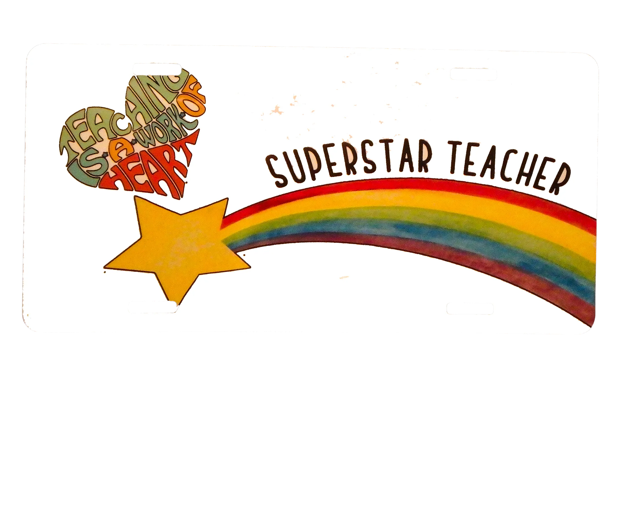 Superstar Teacher License Tag